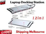 12 in 1 Hub Laptop Docking Station Type-C HUB HDMI 4K USB 3.0 VGA PD SD/TF