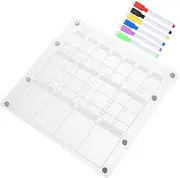 Parliky 1 Daily Planner Board Clear Acrylic Memo Board for Refrigerator Erasable Wall Planner Easy to Clean Design for Home Office Organization