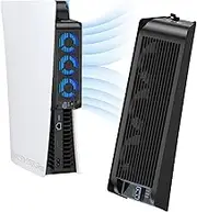 Cooling Fan for PS5 Accessories, KIWIHOME Upgraded Quiet Cooler Fan with Auto Speed, LED & Controller USB Port for PS5 Disc/Digital Edition 2020, Not for Playstation 5 Slim/Pro