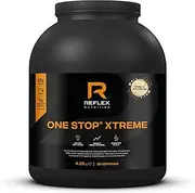 Reflex Nutrition One Stop Xtreme Serious Mass Protein Powder 55g Protein 10.3g BCAA'S, 73g Low GI Carbs 5,000mg Creatine & Added Vitamins (Vanilla Ice Cream, 4.35kg)