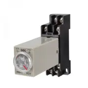 DC 24V H3Y-2 0-60S DPDT 8 Pins Power on Time Delay Relay w Socket