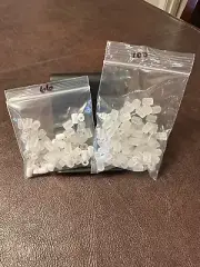 Cord Lock Elastic Adjuster Silicone Cord Stopper (166 Pcs. Clear And White)