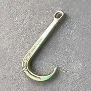 Obstacle car Transport Tow Chain J Hook Long Shank, 4T/5T Transport Tow Chain with 2 Grab Hooks, Chain Length 1m, for Car Wrecker Recovery Breakdown car(5t Gold Single Hook)
