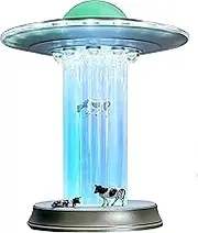 WAN TAI UFO Model Cow Abduction Alien Decoration Area 51 UFO Lamp Spacecraft Space Lover Living Room Bedroom Shop Decorative Lights Cool Gifts Touch LED Desk Lamp Night Light (Galaxy II)