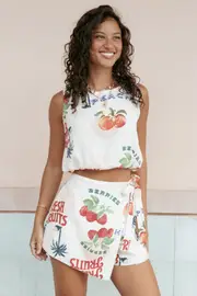 [PUP51] Maggie Wrap Skort Set - Tutti Frutti XL Multi