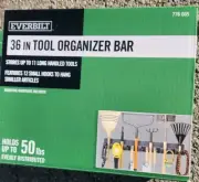 36in Garage Garden Tool Organizer Black 36 In Wall Mount 50lb 12 Hooks 11 Handl