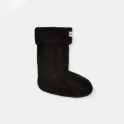 NIB Hunter Kids Half Cardigan Boot Sock in Black Size Kids XS US 5-7