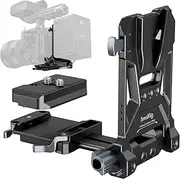 SmallRig V-Mount Battery Plate, V Lock Battery Mounting Plate with Double Quick Release Plate for Arca-Swiss, L-Shape Compact & Foldable, for DSLR Camera, Gimbals & Tripod - 4064B