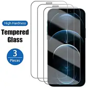 3 Pack Screen Protector For Apple iPhone 16 iPhone 15 Pro Max Plus iPhone 14 13 12 11 Pro Max Mini X XR XS Max 8 7 Plus Tempered Glass 9H Hardness Anti-Fingerp