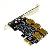 PCIE 1to4 USB3.0 Multiplier Hub Video Card Riser PCI Express16X for Miner Mining