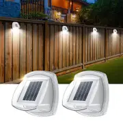 2Pcs LED Solar Powered Light with Lights Reflector 120 Degree Wide Angle for Garden Yard Garage