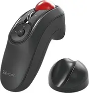ELECOM Relacon Handheld Trackball Mouse, Thumb Control, Left Right Handed Mice, Bluetooth, 10-Button Function, Ergonomic Design, Optical Gaming Sensor, Smooth Red Ball, Windows11, macOS (M-RT1BRXBK)