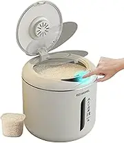 Rice Storage Container - 10kg Airtight Rice Dispenser | Moisture Resistant Rice Container with Lid | Double Sealed Rice Storage Box | Airtight Food Storage Containers for Rice, Cereals, Flour, Pasta