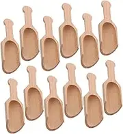 OKUMEYR 12pcs Wooden Spoons Set Multi-use Salt/Seasoning Spoons for Teaspoon Salt Scoops for Cooking Serving