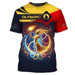 [READY-STOCK] 2024 PARIS OLYMPIC GAMES JERESY T 恤奧運五環圖案中性 T