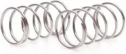 10pcs Stainless Steel Compression Spring Wire Diameter 0.6mm OD 3mm Length 10mm Silver Coil Springs