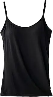 [Generic] Tank Top with Built in Bra, Comfortable Womens Seamless Padded Tank with Built in Bra, Adjustable Strap Camisole