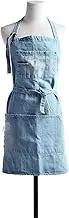 Tobyan Cotton Denim Apron Soft - Unisex Adjustable Bib Apron with 5-Pockets Perfect for Kitchens
