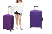 Travel Luggage Cover Suitcase Protector Scratch-Resistant Fits 18-32 Inch Luggage-Purple