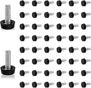 50Pcs M6 Thread Adjustable Furniture Levelers, Antislip Leveling Feet Screw-in Anti-Slip Chair Leg Extender for Table,Bench,Cabinet, Chair, Furniture Legs, Noise Reduction (black)