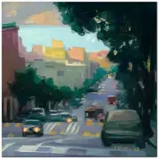Overlooking the Bay by Norelius Gallery-Wrapped Canvas Giclee Art (30 x 30 in)