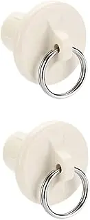 IVYSUN Outdoor Blinds Replacement Parts End Cap with Ring,Double Strength Enhancement,Weather Resistance,Compatible with Coolaroo Exterior Roller Shade(Sand,2 Pcs)