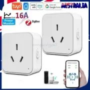 1-4x Tuya WiFi / Zigbee 16A Smart AU Plug Socket Voice Control for Alexa Google