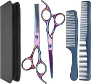 Hair Cutting Scissors Set, Professional Barber Shears Bag Kit, for Home or Barbe