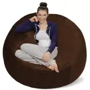 Sofa Sack Bean Bag Chair Cover, 5-Feet, Chocolate 5 ft Sack