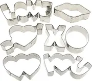 LAWMAN Love Hearts Wedding Valentine Day Fondant Pastry Baking Cookie Cutter Set