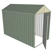 Build-a-Shed 1.5 x 3.0 x 2.3m Front Gable Single Hinged End Door Shed - Green