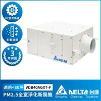 在飛比找森森購物網優惠-【DELTA 台達電子】全室淨化新風機 正壓PM2.5進氣型