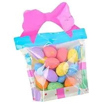 Faux Foam Easter Eggs, Foam Easter Eggs - 18 Small Decoration Eggs, Festival Celebration Supplies, Colorful Eggs for Basket Filling Projects
