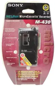 Brand NEW Sony M-430 Pressman MicroCassette Tape Recorder Dictation Machine RARE