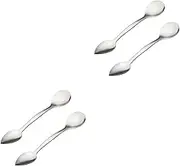 Alipis Sets Stainless Steel Grapefruit Spoons Large Size Serrated Bowl Ergonomic Handle Easy to Use for Citrus Fruit Pcs