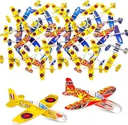 100 Pack Foam Glider Planes for Kids, 4" Mini Airplane Toy Bulk Easy Throwing Planes Flying Games Toy for Birthday Party Favors, Boys Girls Valentines Gifts, Classroom Prizes, Carnival Prizes