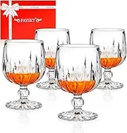 Small Clear Brandy Snifter Set of 4, 8.5 Ounce (250 ml) Crystal Whiskey Cognac Glass, Good for Wedding Bar Party Home Cocktail…