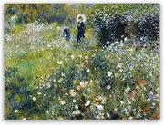 Pierre Auguste Renoir Canvas Wall Art - Woman with Parasol in the Garden Poster - Fine Art Print - Landscape Painting Modern Wall Decor for Room Living Room Unframed (12×16in/30×40cm)