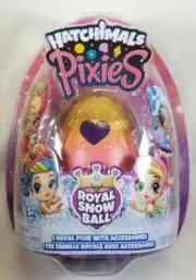 Hatchimals Pixies Royal Snow Ball w/ 1 Mystery Toy Pink Orange Girl Surprise Fun