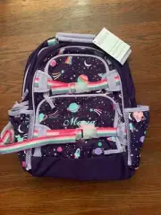 Pottery Barn Kids Mackenzie Backpack X- Large Purple Rainbow Galaxy Maria