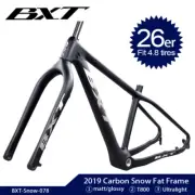 Carbon Fat Frames 26er MTB Carbon Fiber Snow Frame BSA Tapered 160mm disc brake