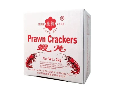 Kang Mei Prawn Crackers 2kg Box Cook Your Own FREE DELIVERY