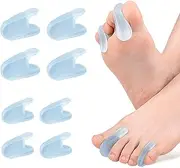 LunarCharm 8 pieces Gel Toe Spreader, Silicone Toe Smoother, Toe Separator, Silicone Toe Spacer, Comfortable Foot Pain Relief, Corrector, Toe Spreader (4 pairs)