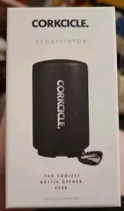Corkcicle Decapitator Bottle Opener Matte Black New in Box