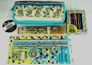 School Kit Pencil Case Set Colour Pens Sharpener Ruler Drawing Pencils Art NICI