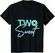 [X.Style] Kids Two Sweet 2 Year Old Shirt 2nd Birthday Toddler Donut ds1153 T-Shirt (S) Black