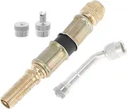 X AUTOHAUX 1 Set 135 Degree Copper Tire Valve Extension with Flexible Plastic 75mm Tyre Valve Stem Extender for Car Motorcycle RV Truck Bike