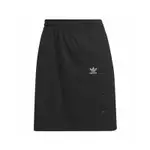 ADIDAS 短裙 ALWAYS ORIGINAL SKIRTS 女款 黑 休閒 鬆緊 排扣 三葉草 愛迪達 HF2023