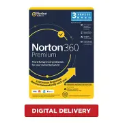 Norton 360 Premium [Digital Download] - 3 Devices - 1 Year Pre-Paid Subscriptio