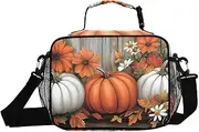 Pumpkins Harvest Vintage Insulated Lunch Box for Women Men - Ideal for Work, Picnics - Includes Adjustable Shoulder Strap